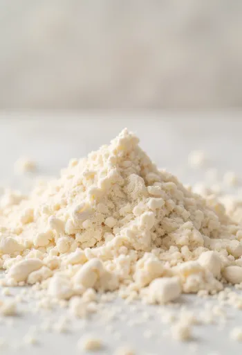 고소한 아몬드 가루가 담긴 그릇과 베이킹 준비 모습