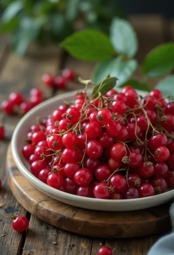 선명한 붉은색과 은은한 광택이 도는 붉은 딱총나무 열매 클로즈업