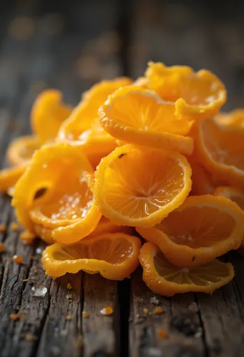 얇게 채 썬 신선한 오렌지 껍질과 강판, 꿀이 담긴 그릇