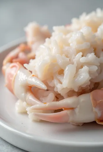 나무 도마 위에 놓인 조리 전의 신선한 게와 레몬, 허브