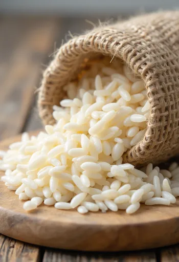 납작하게 눌린 하얀 쌀 플레이크가 그릇에 담긴 모습