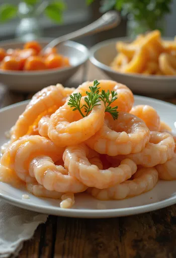 얼음 위에 신선하게 플레이팅 된 코클(조개) 살과 레몬