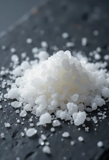 작은 그릇에 담긴 포도당 가루와 나무 숟가락