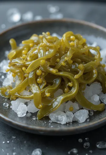 공기주머니가 달린 말린 블래더랙 해초