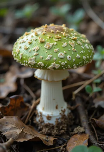 주방 도마 위에 요리용으로 손질되어 썰린 기와버섯