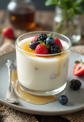 서빙된 요거트 판나코타