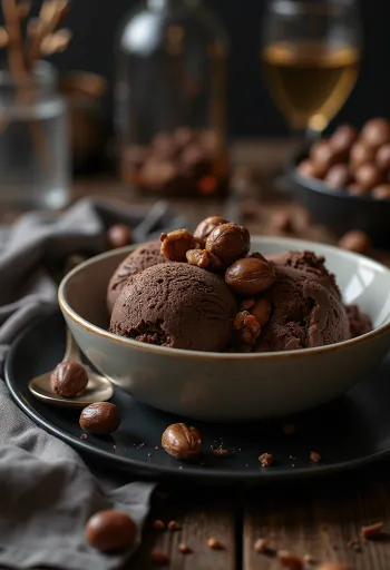 헤이즐넛 트러플 아이스크림 플레이팅