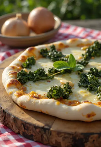 카볼로 네로와 치즈를 곁들인 Pizza al Cavolo Nero