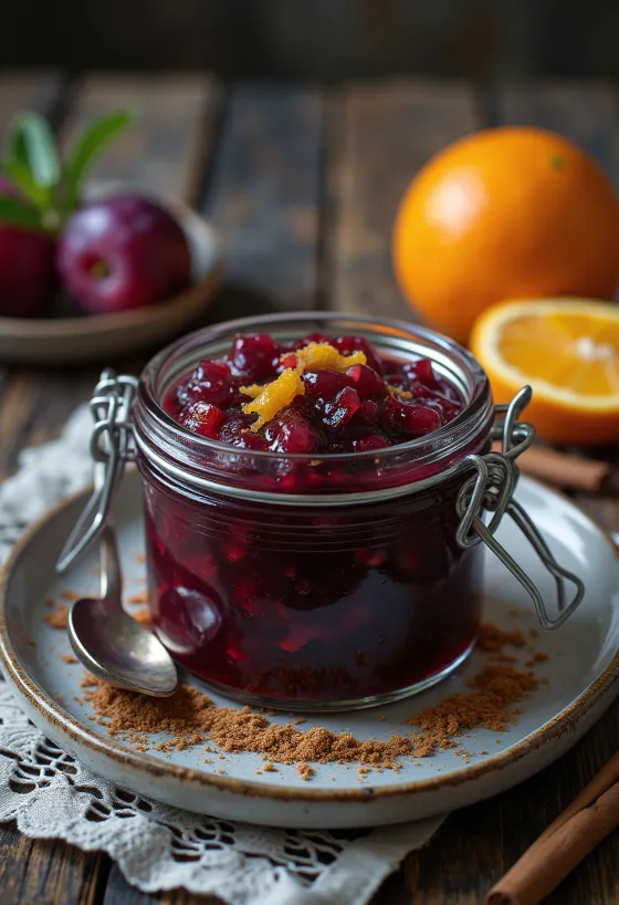 시나몬 오렌지 자두 소스