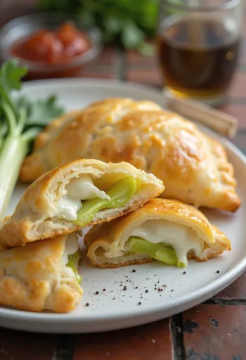 서빙된 크림 리크 엠파나다