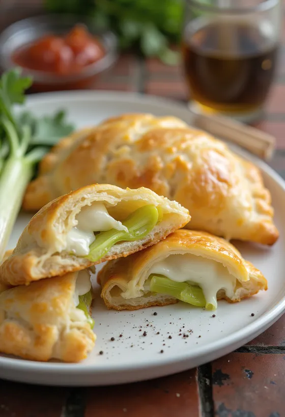 서빙된 크림 리크 엠파나다