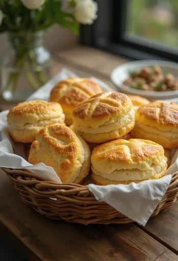 황금빛으로 구워진 부드러운 코티지 치즈 포가차, 위에 바삭한 치즈 층이 있음