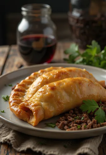 아르헨티나 소고기 엠파나다, 다진 소고기 속을 채운 노릇하고 바삭한 반죽