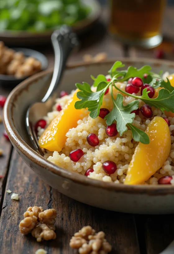 제공된 오렌지 퀴노아 샐러드