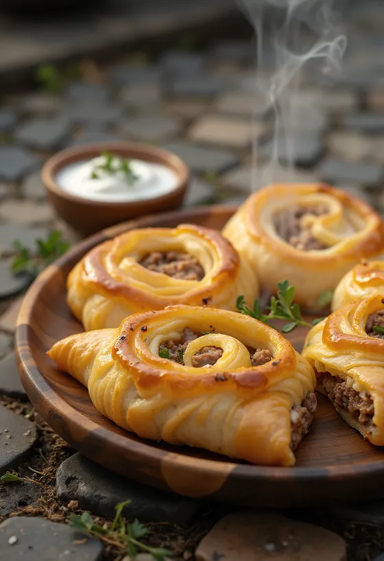 서빙된 양고기 부렉