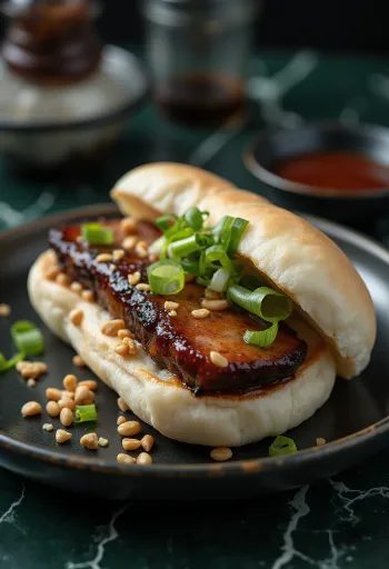 포크 밸리 번 아시아 스타일 서빙