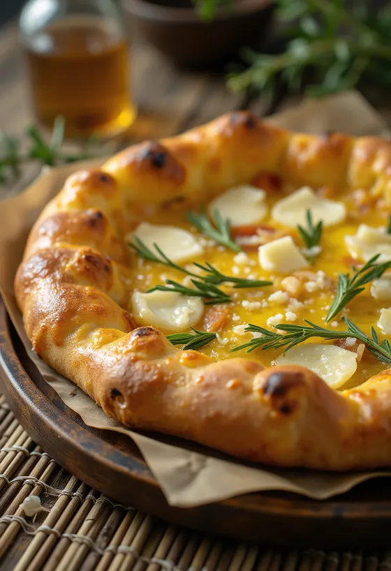 로즈마리와 파르메산 치즈를 곁들인 Pizza al Rosmarino