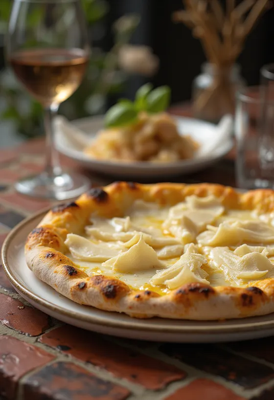 화이트 트러플과 치즈를 곁들인 Pizza al Tartufo Bianco