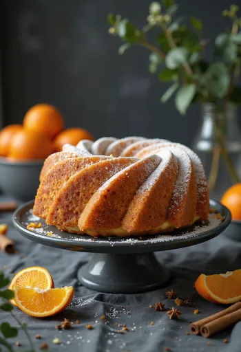 제공된 오렌지 시나몬 구겔호프