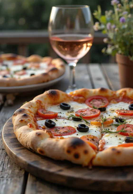 토마토와 올리브, 허브가 토핑된 Pizza Provençale