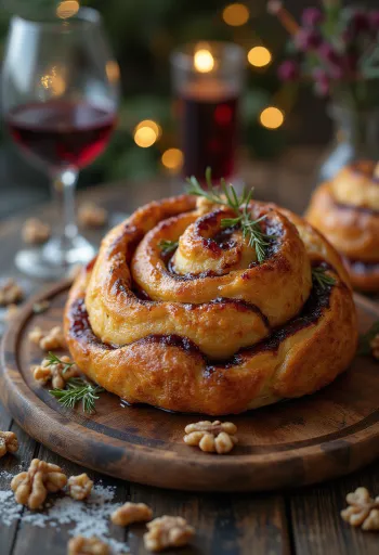 서빙된 뱅쇼 굴뚝빵