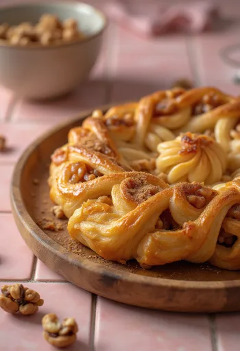 서빙된 토카이 와인 호두 부렉