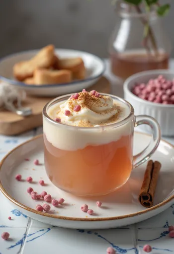 유리잔에 담긴 핑크 페퍼 사이더