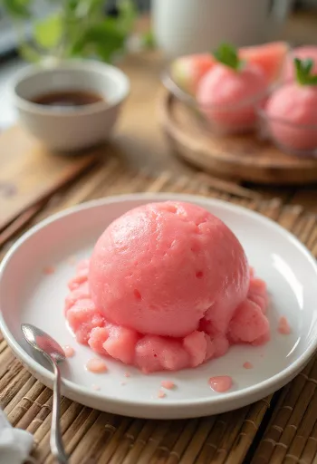 서빙된 수박 파르페