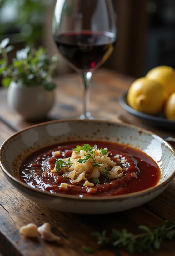 풍미 가득한 갈릭 레몬 레드 와인 소스