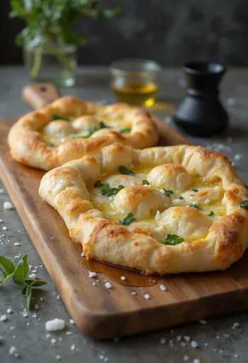 피자 비앙카 로마나 – 올리브 오일과 로즈마리를 곁들인 로마식 화이트 피자 서빙 모습