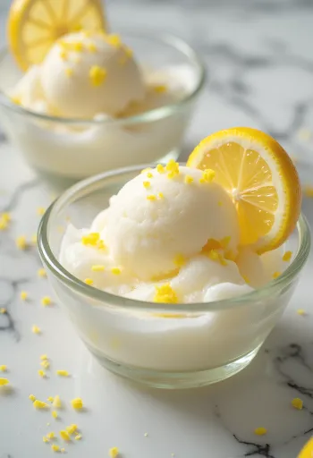 집에서 만든 상큼한 디저트 민트 레몬 소르베