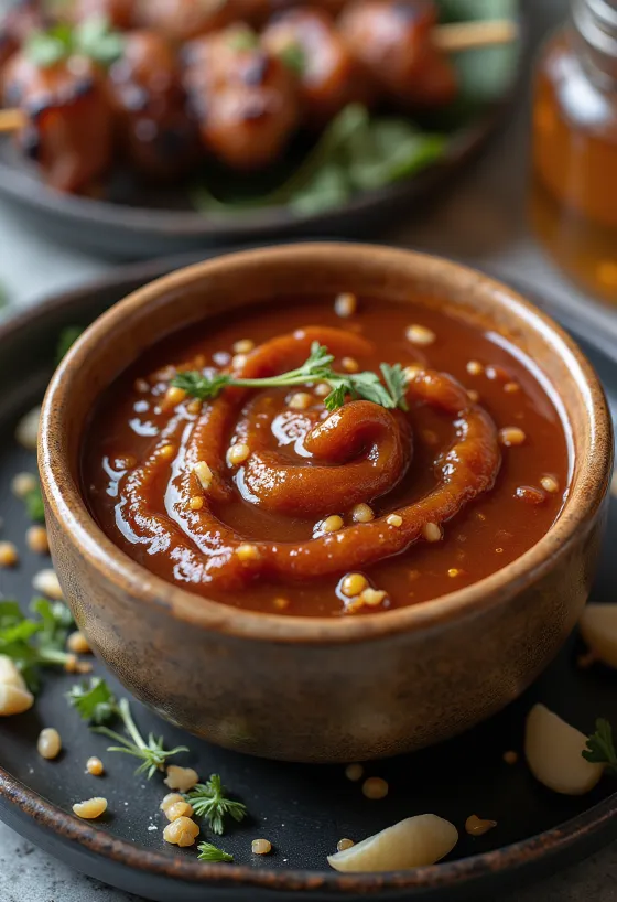 훈제 마늘 허니 바비큐 소스