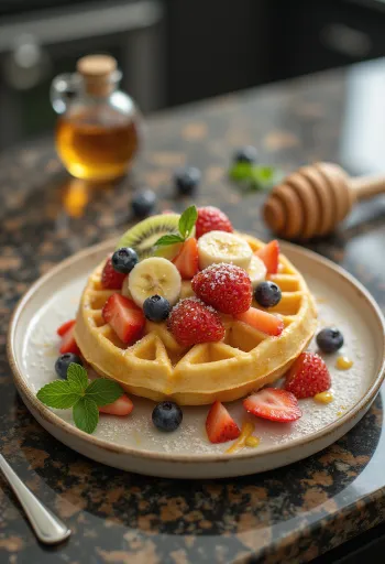 제공된 과일 와플 볼