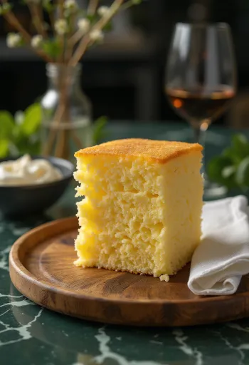 접시에 담긴 클래식 스펀지 케이크