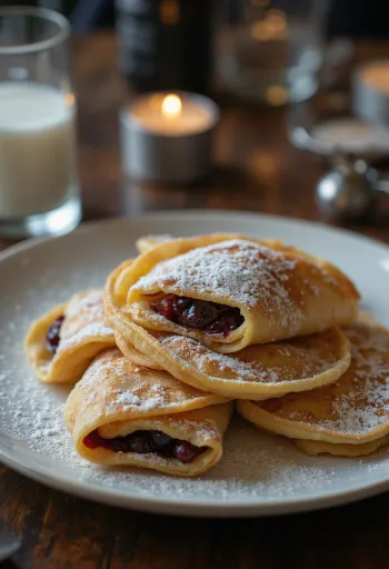 잼과 슈가 파우더를 곁들인 클라티테