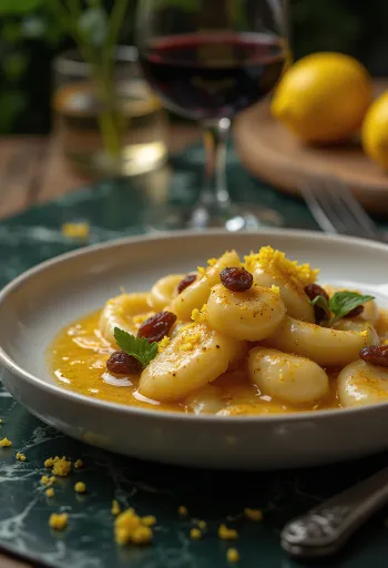 토카이 와인 뇨끼 서빙 모습