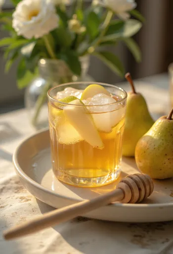 신선하게 서빙된 아이리시 배 사이더