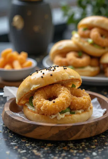 오징어 튀김이 들어간 바오 번