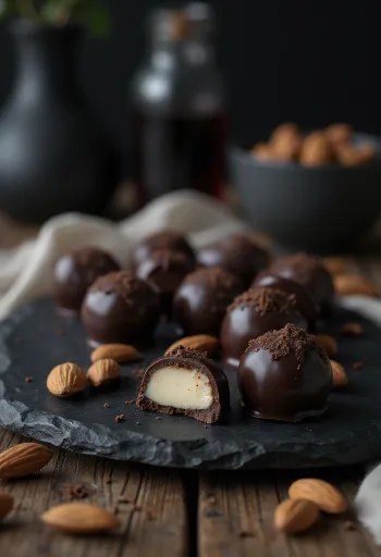 접시에 담긴 마지팬 봉봉