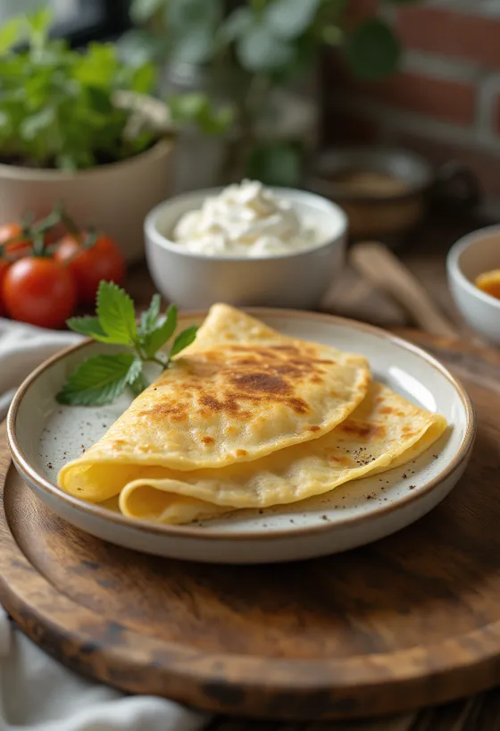 정통 프랑스식 짭짤한 크레페 팬케이크