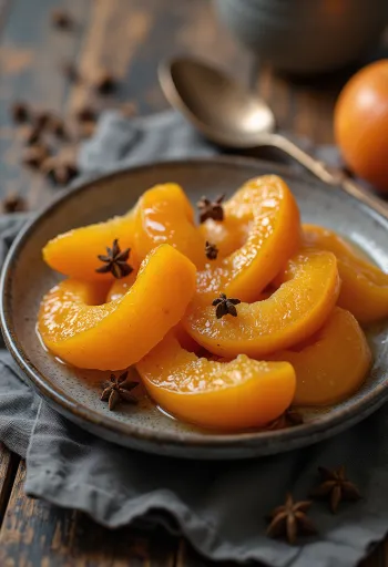 병에 담긴 새콤달콤한 절인 감 슬라이스