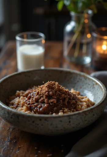 제공된 매운 초콜릿 라이스