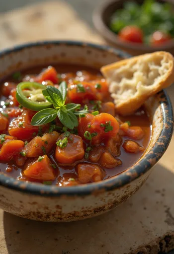 할라피뇨 토마토 발사믹 소스 플레이팅