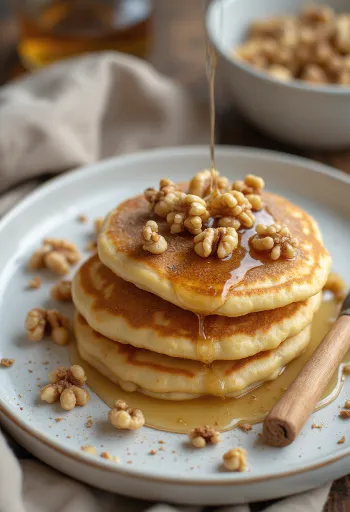 서빙된 시나몬 호두 크레페