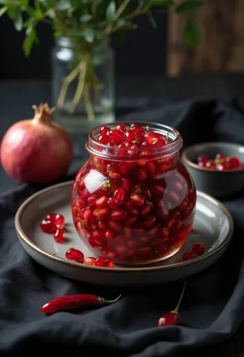 매운 석류 알갱이 피클
