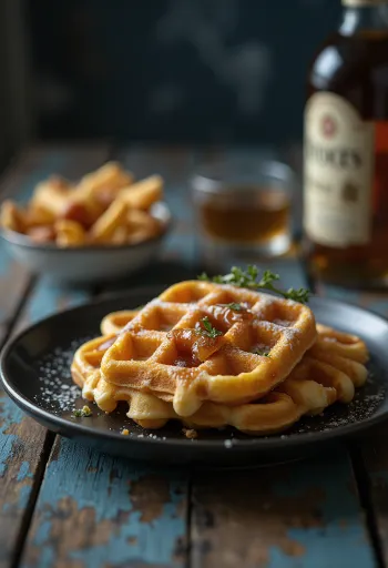 위스키 와플 플레이팅