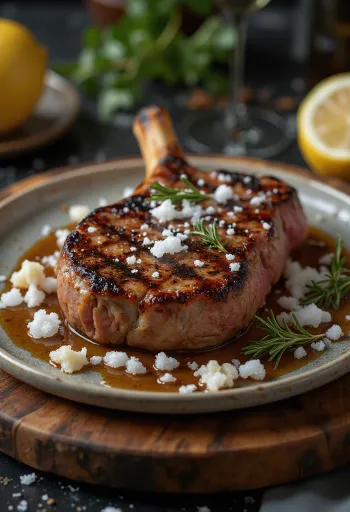 구운 채소와 함께 서빙된 비스테카 알라 피오렌티나