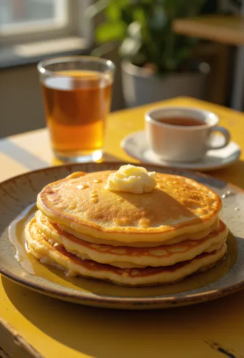 서빙된 튀르키예식 팬케이크 아크트마