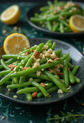 레몬 드레싱을 곁들인 그린빈 샐러드