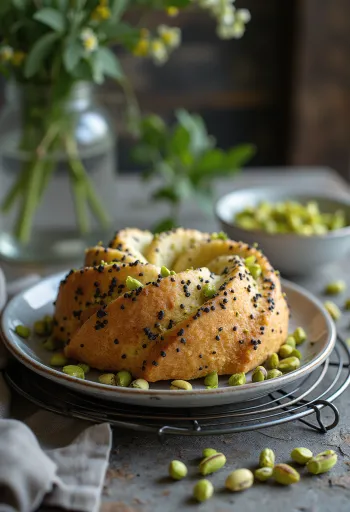 피스타치오 양귀비 씨 케이크